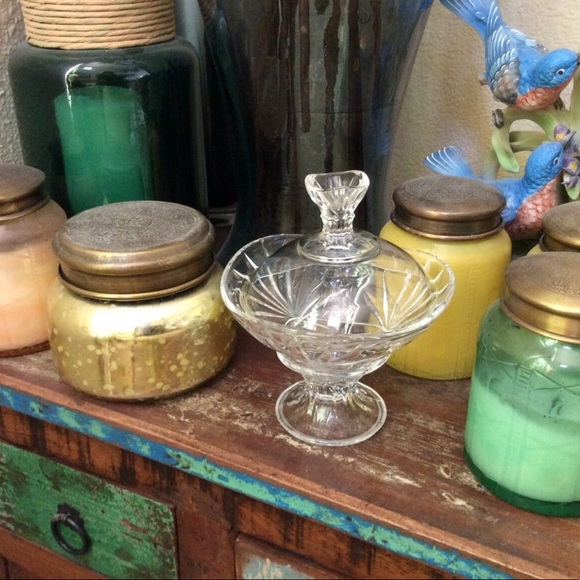 Anthropologie Other - NEW Textured Crystal blend Glass Vase with Top